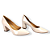 SCARPIN FEMININO SALTO BLOCO VERNIZ CREME - Imagem 3