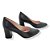 SCARPIN FEMININO SALTO BLOCO NAPA PRETO - Imagem 3