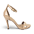 Sandalia Gisele Salto Fino Alto - Verniz Bege - Imagem 1