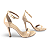 Sandalia Gisele Salto Fino Alto - Verniz Bege - Imagem 4