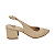 Scarpin Slingback Feminino Nude Salto Bloco Médio Bico Fino Tamanhos 30 a 33 - Imagem 1