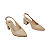 Scarpin Slingback Feminino Nude Salto Bloco Médio Bico Fino Tamanhos 30 a 33 - Imagem 4