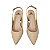 Scarpin Slingback Feminino Nude Salto Bloco Médio Bico Fino Tamanhos 30 a 33 - Imagem 3