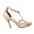 SCARPIN SALTO ALTO FINO COM TELA - NUDE - Imagem 1