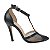 SCARPIN SALTO ALTO FINO COM TELA - PRETO - Imagem 1