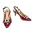SCARPIN SLINGBACK SALTO FINO  VZ VERMELHO BORDO - Imagem 6