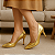 SCARPIN FEMININO SALTO MÉDIO FINO - OURO - Imagem 2