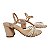 SANDALIA SALTO BLOCO NUDE E CREME - Imagem 5