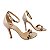 SANDALIA GISELE SALTO ALTO FINO - CREME COBRA - Imagem 5