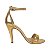 Sandalia Gisele Salto Alto Fino - Ouro - Imagem 1