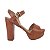 SANDALIA MEIA PATA SALTO ALTO MARROM - Imagem 1