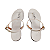 Sandália Feminina Rasteira de Dedo - OffWhite - Imagem 6