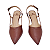 Scarpin Sling Back Marrom Salto Baixo - Numeração 30, 31, 32 e 33 - Imagem 2