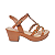 Sandália Meia Pata Femina com Tachas Douradas Caramelo Número 30 ao 33 - Imagem 4