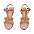 Sandália Meia Pata Femina com Tachas Douradas Caramelo Número 30 ao 33 - Imagem 2
