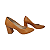 Scarpin Feminino Caramelo Salto Bloco Médio Bico Fino Tamanhos 30 ao 33 - Imagem 4