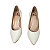 Scarpin Feminino Offwhite Salto Bloco Médio Bico Fino Tamanhos 30 ao 33 - Imagem 3