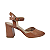 Scarpin Aberto Marrom Salto Bloco Fivela - Tam. 30, 31, 32 e 33 - Imagem 1