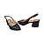 Slingback Preto Salto Bloco Fivela - Tam. 30, 31, 32 e 33 - Imagem 7