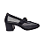 Scarpin Preto Tela Mary Jane Salto Bloco - Tam. 30, 31, 32 e 33 - Imagem 1