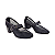 Scarpin Preto Tela Mary Jane Salto Bloco - Tam. 30, 31, 32 e 33 - Imagem 2