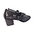 Scarpin Preto Tela Mary Jane Salto Bloco - Tam. 30, 31, 32 e 33 - Imagem 4
