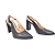 Slingback Preto Salto Alto Bloco Vivi - Tam. 30, 31, 32 e 33 - Imagem 2
