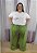 Calça Pantalona Plus Size Cós Alto Tecido Duna com Elástico - Imagem 9