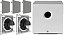 Kit Home 5.1 Caixa JBL 6CO3Q 140W + Subwoofer Cube 8 Branco - Imagem 1