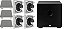 Kit Home 7.1 Caixa JBL 6CO3Q 140W + Subwoofer Cube 8 Preto - Imagem 1
