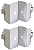 Caixa JBl Control SA-PRO C-SA5 Kit com 4 caixas cor Branco - Imagem 1