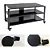 Rack Airon Ht-100.03.1 Em Aço Cor Black + 4 Rodízios R9 - Imagem 1