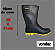 Bota Galocha PVC com forro solado amarelo impermeável VONDER - Imagem 3