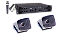 Corneta Balde Fibrasom G 086 Par + Amplificador BT + Mic - Imagem 1