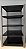 RACK AIRON HT 50.02 BLACK prateleira vidro + coluna inox + rodízio - Imagem 4