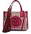 Bolsa Tote Mini Brezze Tecido Tweed Rosa S 50010 0216 0007 Schutz - Imagem 1