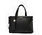 BOLSA TOTE MÉDIA PRETA TEXTURA TRESSÊ BARBICACHO C 50012 1722 0001 ANACAPRI - Imagem 1