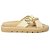 PAPETE TIRAS CRUZADAS BEGE LOGO DOURADO S 21538 0025 0001 SCHUTZ - Imagem 1