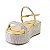 SANDALIA PLATAFORMA DOURADA DETALHE BRILHO S 21884 0003 0003 SCHUTZ - Imagem 2