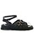 PAPETE FIVELA PRETO TIRAS EM X DET PRATA S 21564 0214 0003 SCHUTZ - Imagem 1