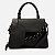 BOLSA SATCHEL PRETA IARA MÉDIA MONOCOLOR A 50023 0477 0047 AREZZO - Imagem 1