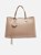 BOLSA TOTE BEGE GRANDE BAG CHARM HEXÁGONO A 50021 0825 0002 AREZZO - Imagem 1