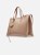 BOLSA TOTE BEGE GRANDE BAG CHARM HEXÁGONO A 50021 0825 0002 AREZZO - Imagem 2