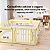 Cercadinho Infantil Grade de Proteção Com Porta 1.80x1.20cm Amarelo com Desenhos - Imagem 2