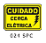 Etiqueta Cuidado Cerca Eletrica - Imagem 1