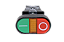Botão Duplo Oval com Sinalizador 220V - Imagem 2