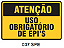 Etiqueta Atenção Uso Obrigatorio de Epi's - Imagem 1