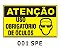 Etiqueta Atenção Uso Obrigatorio de Óculos - Imagem 1