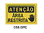 Etiqueta Atenção Área Restrita - Imagem 1