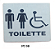 Etiqueta Masculino/Feminino/Deficiente Toilette Aluminio - Imagem 1